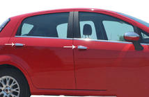 Fiat Punto Grande/EVO 2006-2018 Chrome Door Handle Covers (4-door, Stainless Steel) Carmos - Turkish Stainless Steel photo 1
