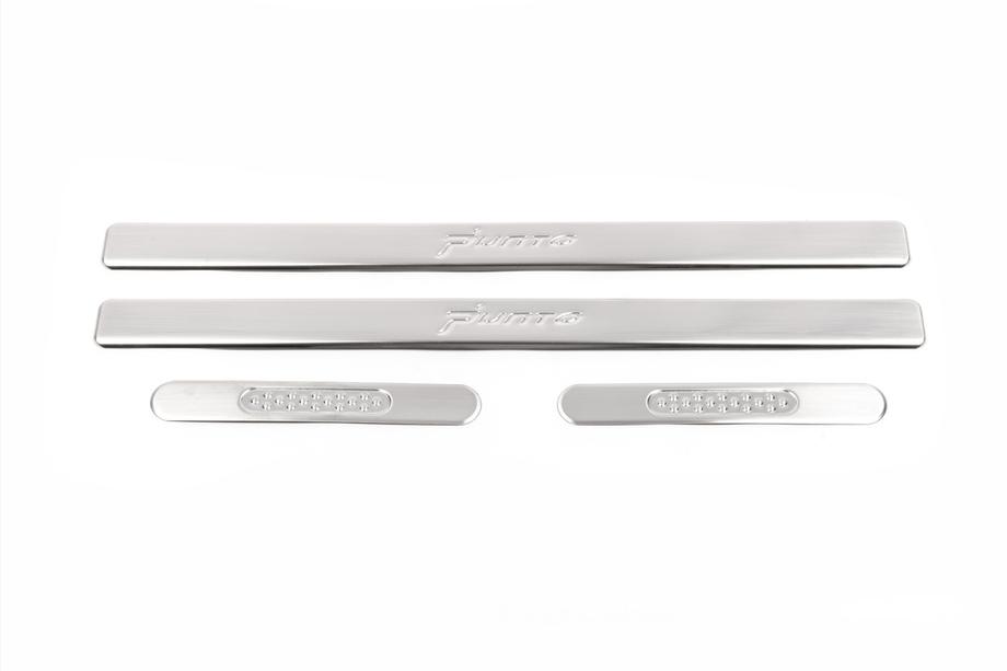 Fiat Punto Grande/EVO 2006-2018 Door Sill Protectors OmsaLine (4 pcs, Stainless Steel) Photo 2