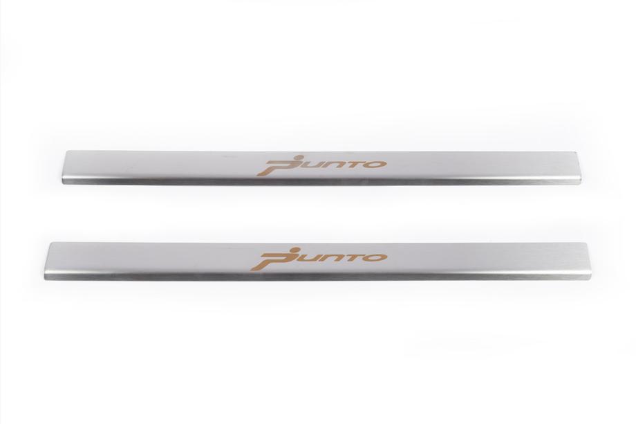 Fiat Punto Grande/EVO 2006-2018 Door Sill Covers Carmos V1 (2 pcs, Stainless Steel) Photo 2