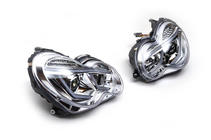 Mercedes C-class W203 2000-2007 Front headlights with LED daytime running lights (2 pcs) Dark photo 3
