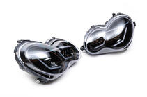 Mercedes C-class W203 2000-2007 Front headlights with LED daytime running lights (2 pcs) Dark photo 8