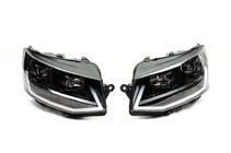 Volkswagen T6 2015-2024 Front headlights with LED daytime running lights Black (2015-2019, 2 pcs) photo 3