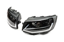 Volkswagen T6 2015-2024 Front headlights with LED daytime running lights Black (2015-2019, 2 pcs) photo 4