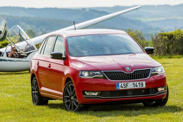 The updated model of the hatchback Skoda Rapid Spaceback