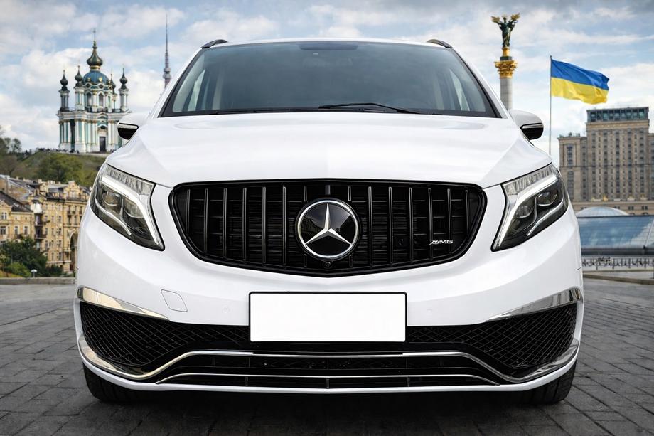 Mercedes Vito/V-class W447 2014- Front Grille GT Panamericana Black (2014-2019 for V-class) Photo 1