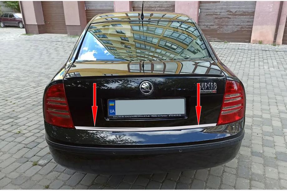 Skoda Superb 2001-2009 Trunk trim stainless steel Image