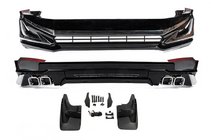 Toyota Land Cruiser Prado 150 2009-2023 Front and Rear Bumper Covers Modelista V3-LED (2017-) Black photo 2