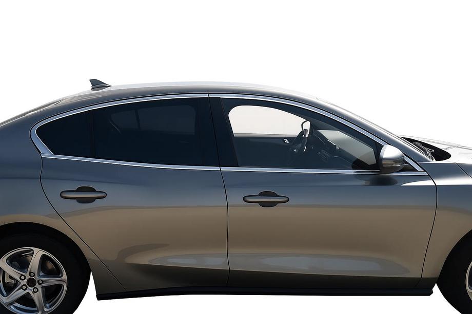Ford Focus IV 2018- Upper window trim OmsaLine HB, SD (4 pcs, stainless steel) Photo 1