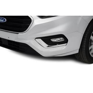 Fog Light Covers 2018+ (2 pcs, Stainless Steel) Ford Custom 2013-2022 photo 1