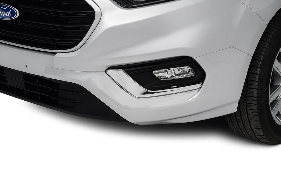 Ford Custom 2013-2022 Fog Light Covers 2018+ (2 pcs, Stainless Steel) Carmos - Turkish Stainless Steel Image