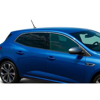 Upper window trim (HB, 6 pcs, stainless steel) Renault Megane IV 2016-2025 photo 1