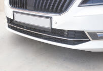 Skoda Superb 2015-2024 Front Bumper Covers OmsaLine (3 pcs, Stainless Steel) photo 1