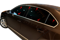 Volkswagen Jetta 2011-2018 Full Window Trim Stainless Steel (12 pcs) Carmos - Turkish Stainless Steel photo 1