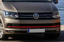 Volkswagen T6 2015-2024 Bumper Grille Trim Covers 2015-2019 (3 pcs, Red) photo 6