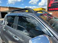 Toyota Hilux 2015- Window deflectors with chrome trim (4 pcs, Niken) photo 4