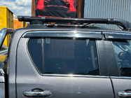 Toyota Hilux 2015- Window deflectors with chrome trim (4 pcs, Niken) photo 6