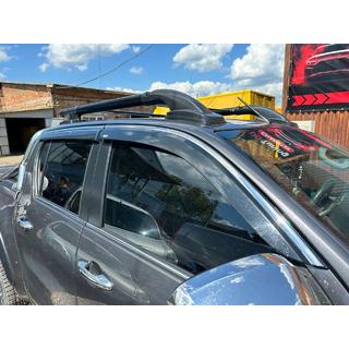 Window deflectors with chrome trim (4 pcs, Niken) photo 4