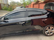 Hyundai Elantra (AD) 2015-2020 Window deflectors with chrome trim (4 pcs, Niken) photo 2