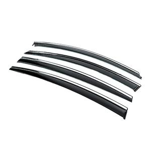 Window deflectors with chrome trim (4 pcs, Niken) Hyundai Elantra (AD) 2015-2020 photo 4