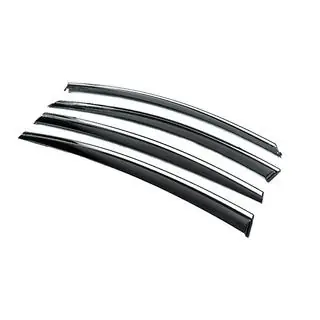 Window deflectors with chrome trim (4 pcs, Niken) photo 4