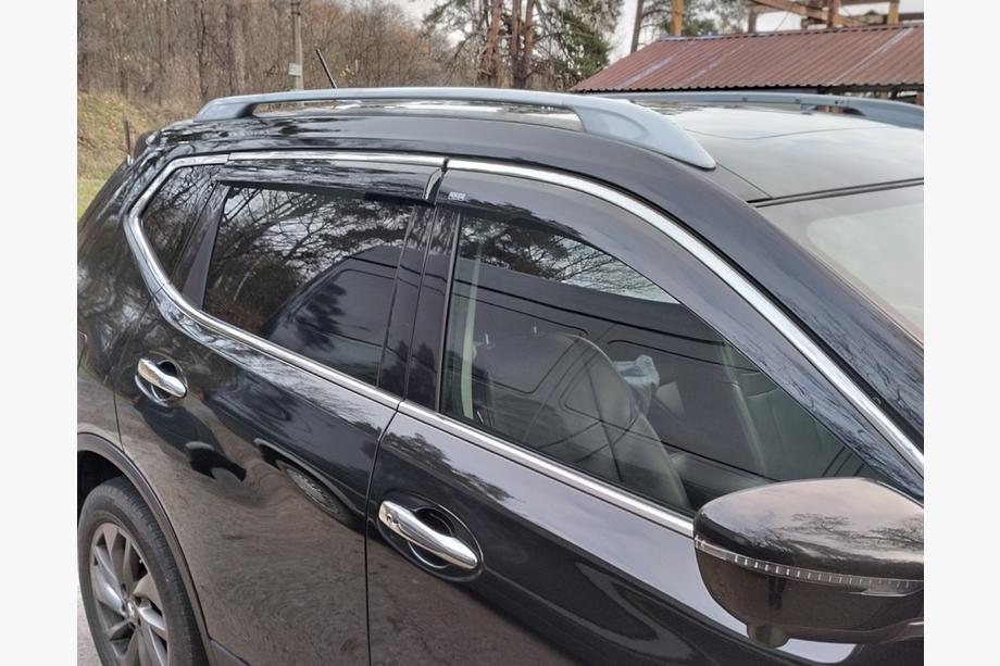 Nissan X-trail T32/Rogue 2014-2021 Window Deflectors with Chrome Trim (4 pcs, Niken) Photo 3