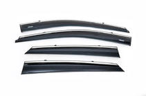 Hyundai IX-35 2010-2015 Window deflectors with chrome trim (4 pcs, Niken) photo 2