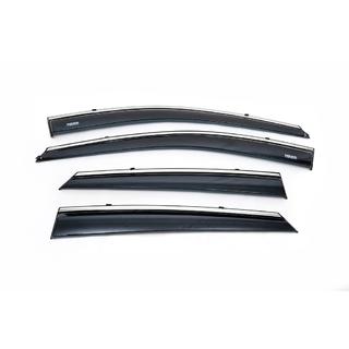 Window deflectors with chrome trim (4 pcs, Niken) photo 2