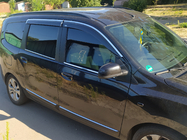 Dacia Lodgy 2012-2022 Window deflectors with chrome trim (4 pcs, Niken) photo 1
