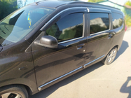 Dacia Lodgy 2012-2022 Window deflectors with chrome trim (4 pcs, Niken) photo 3
