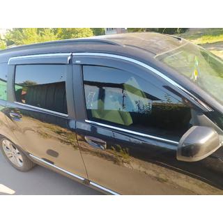 Window deflectors with chrome trim (4 pcs, Niken) Dacia Lodgy 2012-2022 photo 4