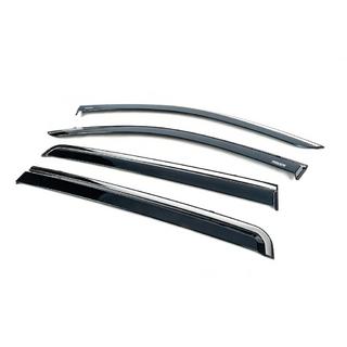 Window deflectors with chrome trim (4 pcs, Niken) Renault Lodgy 2013-2022 photo 2