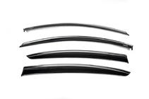 Renault Megane IV 2016-2025 Window Deflectors with Chrome Trim SD (4 pcs, Niken) photo 2