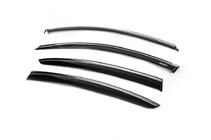 Renault Megane IV 2016-2025 Window Deflectors with Chrome Trim SD (4 pcs, Niken) photo 1