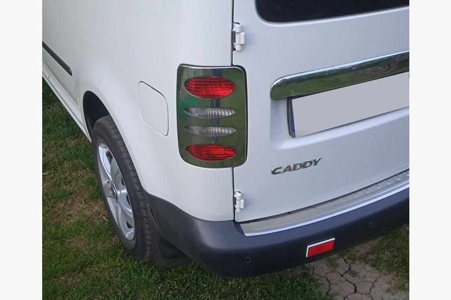 Volkswagen Caddy 2010-2015 Chrome Tail Light Covers V2 (2 pcs, Stainless Steel) Image
