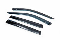 Volvo XC90 2015- Window deflectors with chrome strip (4 pcs, HIC) photo 6