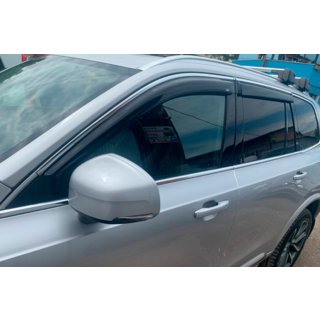 Window deflectors with chrome strip (4 pcs, HIC) photo 1