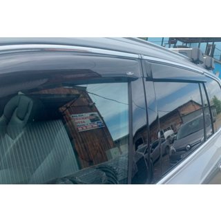 Window deflectors with chrome strip (4 pcs, HIC) photo 3