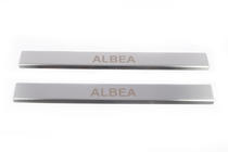 Fiat Albea 2002-2012 Carmos Stainless Steel Door Sill Protectors (2 pcs) photo 2