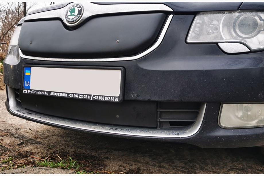 Skoda Superb 2009-2015 Winter grille cover (Upper, 2008-2013) Matte Photo 2