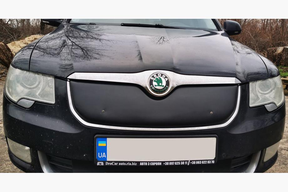 Skoda Superb 2009-2015 Winter grille cover (Upper, 2008-2013) Glossy Image