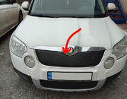 Skoda Yeti 2009-2017 Winter grille cover (upper, 2009-2013) Matte photo 1