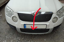 Skoda Yeti 2009-2017 Winter grille cover (lower, 2009-2013) Matte photo 2