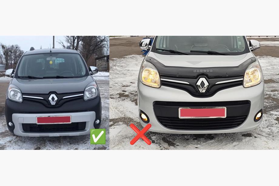 Renault Kangoo 2008–2020 Winter lower grille (2013+) Matte Photo 4