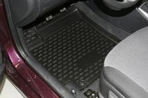 Hyundai Accent 2011-2017 Rubber floor mats for interior (4 pcs, Novline) HB photo 2