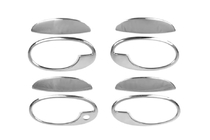 Opel Combo 2002–2012 Chrome Door Handle Covers with Trim (3-door, Stainless Steel) photo 4