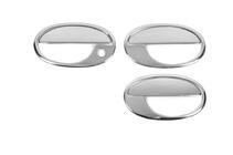 Opel Combo 2002–2012 Chrome Door Handle Covers with Trim (3-door, Stainless Steel) photo 2