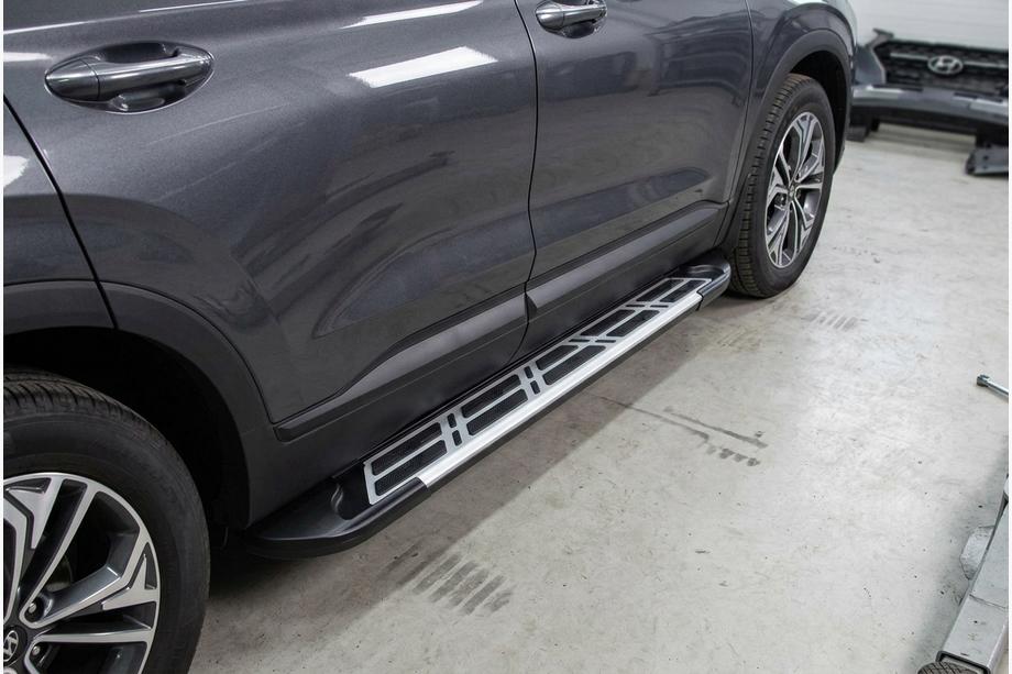 Hyundai Santa Fe 4 2018-2023 Side Steps Sunrise (2 pcs, Aluminum) Image