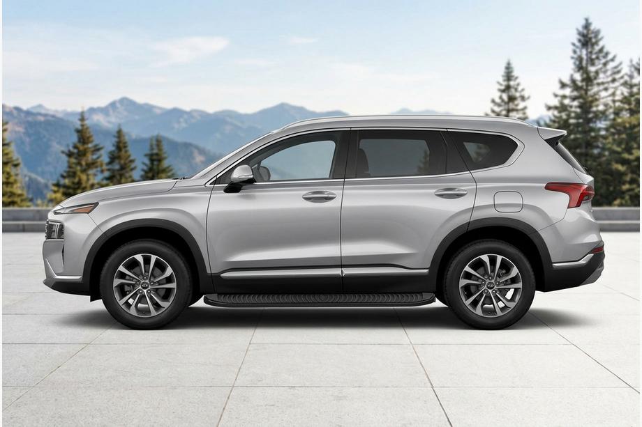 Hyundai Santa Fe 4 2018-2023 Side Steps Tayga Black (2 pcs, Aluminum) Image