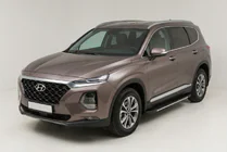 Hyundai Santa Fe 4 2018-2023 Side Steps Bosphore Grey (2 pcs, Aluminum) photo 1