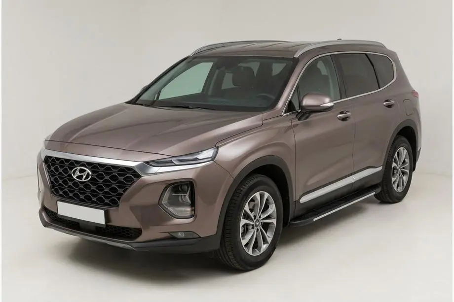Hyundai Santa Fe 4 2018-2023 Side Steps Bosphore Grey (2 pcs, Aluminum) Image